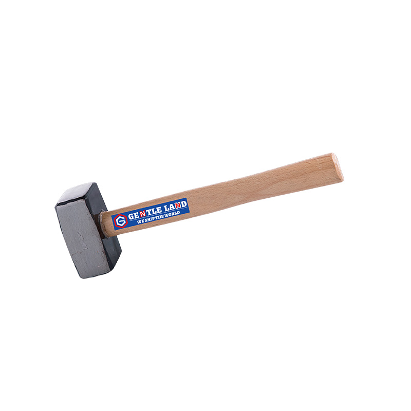 STONE HAMMER WITH WOOD HANDLE